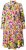 Ulla Popken 845512 Gebloemde blousejurk Bessenrood - Midi jurken - Midi jurken in grote maten