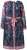 Ulla Popken 845649 Gebloemde chiffon jurk Donkerblauw - Midi jurken - Midi jurken in grote maten