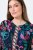 Ulla Popken 845649 Gebloemde chiffon jurk Donkerblauw - Midi jurken - Midi jurken in grote maten