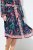 Ulla Popken 845649 Gebloemde chiffon jurk Donkerblauw - Midi jurken - Midi jurken in grote maten