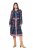 Ulla Popken 845649 Gebloemde chiffon jurk Donkerblauw - Midi jurken - Midi jurken in grote maten
