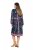 Ulla Popken 845649 Gebloemde chiffon jurk Donkerblauw - Midi jurken - Midi jurken in grote maten