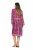 Ulla Popken 845649 Midi-jurk met lange mouwen Bessenrood - Midi jurken - Midi jurken in grote maten