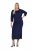 Ulla Popken 845705 Jersey jurk Donkerblauw - Midi jurken - Midi jurken in grote maten