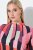 Ulla Popken 845794 Bedrukte jersey jurk Roze - Kleedjes - Jurken in alle maten