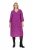 Ulla Popken 845825 Gebloemde midi-jurk met V-hals Lila - Midi jurken - Midi jurken in grote maten