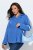 Ulla Popken 846021 Fleece jas Blauw - Jassen - Jassen in grote maten
