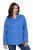 Ulla Popken 846021 Fleece jas Blauw - Jassen - Jassen in grote maten
