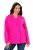 Ulla Popken 846021 Fleece jas Roze - Jassen - Jassen in grote maten