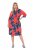 Ulla Popken 846164 Gebloemde blousejurk Rood - Midi jurken - Midi jurken in grote maten