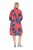 Ulla Popken 846164 Gebloemde blousejurk Rood - Midi jurken - Midi jurken in grote maten