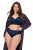 Ulla Popken 846235 Hipsters met kant Donkerblauw - Slips - 