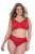 Ulla Popken 846235 Hipsters met kant Rood - Slips - 