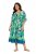 Ulla Popken 846493 Bedrukte jurk Petrol - Kaftans - 