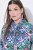 Ulla Popken 846952 Gebloemde blousejurk Wit - Midi jurken - Midi jurken in grote maten