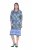 Ulla Popken 846952 Gebloemde blousejurk Wit - Midi jurken - Midi jurken in grote maten
