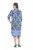 Ulla Popken 846952 Gebloemde blousejurk Wit - Midi jurken - Midi jurken in grote maten