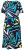 Ulla Popken 847324 Bedrukte midi-jurk Donkerblauw - Midi jurken - Midi jurken in grote maten