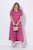 Ulla Popken 847409 Bedrukte maxi-jurk Bessenrood - Maxi jurken - Maxi jurken in grote maten