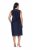 Ulla Popken 847918 Gebloemde chiffon jurk Donkerblauw - Midi jurken - Midi jurken in grote maten