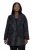Ulla Popken 848099 Gebloemde jacquard blazer met verborgen knoopsluiting Zwart - Blazers - Blazers in grote maten voor dames