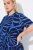 Ulla Popken 848162 Bedrukte midi-jurk Donkerblauw - Midi jurken - Midi jurken in grote maten