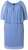 Ulla Popken 848169 A-lijn chiffon jurk Lichtblauw - Midi jurken - Midi jurken in grote maten