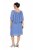 Ulla Popken 848169 A-lijn chiffon jurk Lichtblauw - Midi jurken - Midi jurken in grote maten