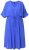 Ulla Popken 848224 Maxi-jurk met korte mouwen en V-hals Blauw - Maxi jurken - Maxi jurken in grote maten