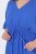 Ulla Popken 848224 Maxi-jurk met korte mouwen en V-hals Blauw - Maxi jurken - Maxi jurken in grote maten