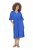 Ulla Popken 848224 Maxi-jurk met korte mouwen en V-hals Blauw - Maxi jurken - Maxi jurken in grote maten