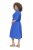 Ulla Popken 848224 Maxi-jurk met korte mouwen en V-hals Blauw - Maxi jurken - Maxi jurken in grote maten
