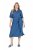 Ulla Popken 848491 Blousejurk Denimblauw - Midi jurken - Midi jurken in grote maten