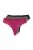 Ulla Popken 848522 Strings met kant 3-pack Donkerpaars - Slips - 