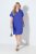 Ulla Popken 848526 Jurk van linnenmix met zakken Blauw - Zomerjurken - Zomerjurken in grote maten