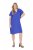 Ulla Popken 848526 Jurk van linnenmix met zakken Blauw - Zomerjurken - Zomerjurken in grote maten