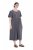Ulla Popken 848575 Maxi-jurk met korte mouwen en zakken Antraciet - Maxi jurken - Maxi jurken in grote maten