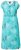Ulla Popken 848696 Bedrukte midi-jurk met V-hals Turquoise - Midi jurken - Midi jurken in grote maten