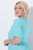 Ulla Popken 848724 Bedrukte jurk met ruches Turquoise - Kleedjes - Jurken in alle maten