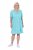 Ulla Popken 848724 Bedrukte jurk met ruches Turquoise - Kleedjes - Jurken in alle maten