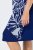 Ulla Popken 849033 Chiffon jurk met korte mouwen en V-hals Donkerblauw - Kleedjes - Jurken in alle maten
