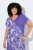 Ulla Popken 849033 Bedrukte chiffon jurk Lila - Kleedjes - Jurken in alle maten