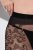 Ulla Popken 849055 Gebloemde panty Zwart - Panty's & sokken - 