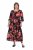 Ulla Popken 849593 Gebloemde blousejurk Donkerblauw - Maxi jurken - Maxi jurken in grote maten