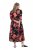 Ulla Popken 849593 Gebloemde blousejurk Donkerblauw - Maxi jurken - Maxi jurken in grote maten