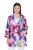Ulla Popken 849728 Gebloemde blazer van linnenmix Wit - Blazers - Blazers in grote maten voor dames