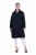 Ulla Popken 849803 Stretch jas met hoge kraag Donkerblauw - Jassen - Jassen in grote maten