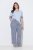 Ulla Popken 849850 Pyjama met ruitjes Lichtblauw - Pyjama's en Loungewear - 
