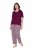 Ulla Popken 849850 Pyjama met ruitjes Bessenrood - Pyjama's en Loungewear - 