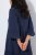 Ulla Popken 849856 Jurk met ruches Donkerblauw - Midi jurken - Midi jurken in grote maten